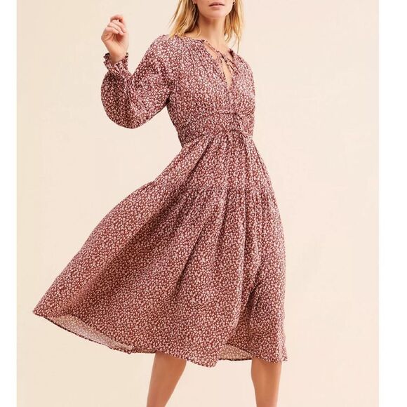 LACAUSA Dana midi Dress Medium - Picture 1 of 6